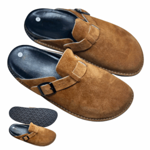 KLAPKI ORTOPEDYCZNE TABACCO WYGODNE PROFILOWANE SKÓRA NATURALNA FUSBET