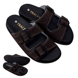 KLAPKI SANDAŁY ORTOPEDYCZNE CIEMNA CZEKOLADA WYGODNE PROFILOWANE SKÓRA NATURALNA FUSBET