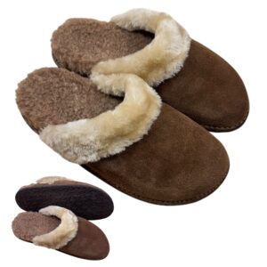 CIEPŁE KAPCIE ORTOPEDYCZNE BRĄZOWE WYGODNE PROFILOWANE SKÓRA NATURALNA FUSBET